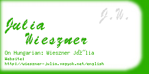 julia wieszner business card
